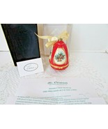 MR.CHRISTMAS MUSICAL GLASS ORNAMENT TRINKET BOX BY VALERIE RED BELLS 4.2... - $10.82 CAD