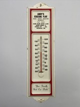Vintage Dead Stock Removed  ANDY&#39;S RENDERING PLANT Metal Thermometer Sig... - $118.61
