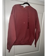 NEW Nike Solo Swoosh Men&#39;s Fleece Crew Size Large Rust Canyon CV0554-691 - $90.23 CAD