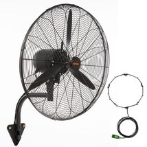 VEVOR Wall Mount Misting Fan, 24 inch, 3-speed High Velocity Max. 7000 C... - $113.90