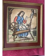Antique Painting Loom Spinning Wheel Figure - €25,58 EUR