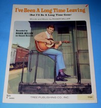 Roger Miller Sheet Music I&#39;ve Been A Long Time Leaving Vintage 1966 Tree Pub. - £19.61 GBP