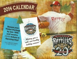 2014 WISCONSIN TIMBER RATTLERS 2014 FULL SIZE CALENDAR-14 PAGES &amp; SCHEDU... - £7.45 GBP