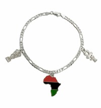 [Icemond] Egyptian & African Charm Figaro Anklet - $16.82