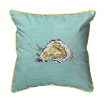 Betsy Drake Open Oyster Extra Large 22 X 22 Indoor Outdoor Teal Pillow - £55.38 GBP