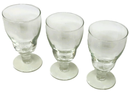 Vtg Clear Glass Parfait Cocktail Wine Footed Stemware - Set of 3 - 5-1/4" image 6