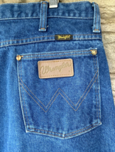 Vintage Wrangler Jeans 936DEN Mens 38 x 32 Blue Rodeo Cowboy Cut Western USA - £48.70 GBP