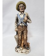 Vintage Ceramic Figurine Old Man Standing with Umbrella Figurine 10” Tal... - £3.59 GBP