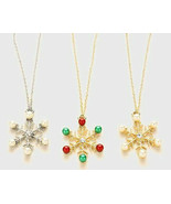 Snowflake pearl pendant earrings SET OF 3 - $171.16 MXN