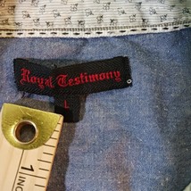 Royal Testimony Flower Short Sleeve Cotton Shirt Button Front Men's Size L image 4