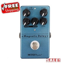 Mosky Magnetic Delay Guitar Effect Pedal Time Depth Flutter Rate Regen Level - £26.21 GBP