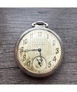 Ingraham Bristol Pocket watch Silver Tone Works - $559.21 MXN