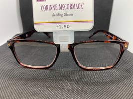 $28 NWT Corinne McCormack Women&#39;s Reading Glasses + 1.50 Brown Tortoise ... - £11.79 GBP