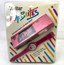 Vintage 90s Vivitar La Brites Pink 110 Pocket Camera And Watch Set New Old Stock - £26.60 GBP