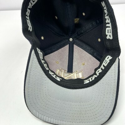 Vintage Notre Dame Starter Hat Starfit Fitted Hat 7-7 3/4” Wool Blend Navy Cap Item image 6