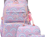 Elementary School Backpack for Girls,Waterproof Student Bookbag with Lun... - £22.61 GBP