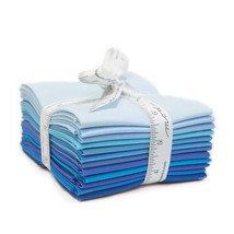 Moda BELLA SOLIDS 12 Fat Quarter Bundle 9900AB-124 Blue Quilt Fabric - £27.68 GBP