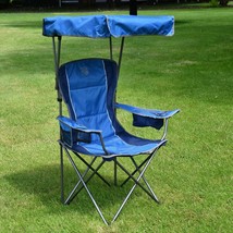 Beach Folding Camping Outdoor Patio Lawn Chair With Canopy Shade 300LB Max 2 Pk~ - £129.18 GBP