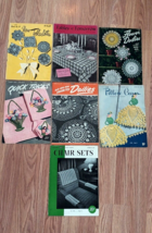 Vintage Pattern Crochet Booklets 1930s-50 Tablecloths Apron Doilies Pillowcases  - £11.83 GBP