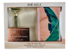 New Zoe Ayla Satin Pillow Case, Headband and Jade Facial Roller All In O... - £8.18 GBP