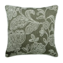 Designer Grey 16&quot;x16&quot; Throw Pillow Cover Jacquard Embroidery - Vintage Tender - $32.31+