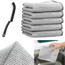 3 Pack Non Scratch Dish Washcloth &amp; Gaps Cleaning Brush, Multipurpose Wire Dishw - £16.52 GBP