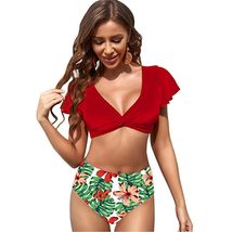Floral Print Bikinis Set Brazilian Girl Swimwear Lady Swimming Costume B... - $29.16