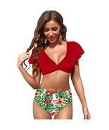 Floral Print Bikinis Set Brazilian Girl Swimwear Lady Swimming Costume B... - $41.01 CAD