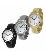 ROUND FACE EASY-READ UNISEX STRETCH BAND WATCH - £9.59 GBP