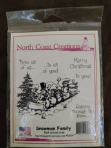 North Coast Creations Cling Stamps Snowman Family - NEW - £10.16 GBP