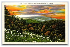Mount Sterling Great Smoky Mountains National Park KY UNP Linen Postcard S10 - £2.33 GBP