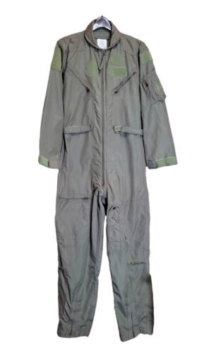 Military Flyers Mens 40R Coveralls CWU-27P Flight Suit Sage Green Air Force Army - £31.78 GBP