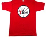 Vintage Philadelphia 76ers Hombre XL Rojo T Camiseta Círculo Logo Hecho ... - $30.51