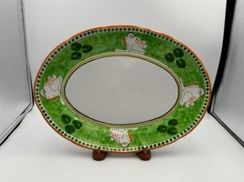 Vietri Italian Pottery CAMPAGNA FROG Oval Serving Platter 15 1/2&quot; - £77.80 GBP