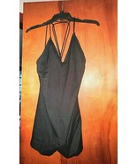 Topshop Romper Black Women Sleeveless V Neck Size 4-6 Strappy - £26.45 GBP