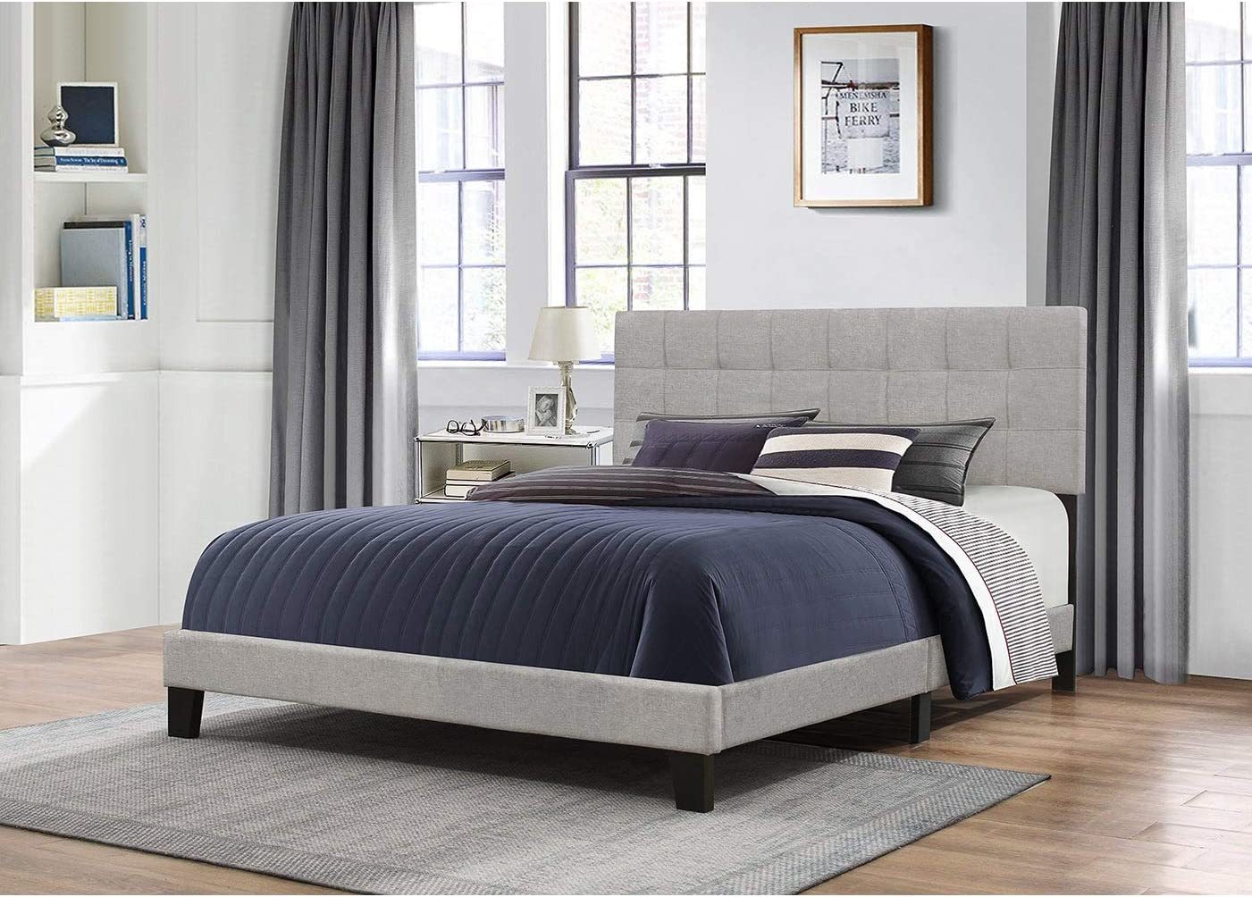 Primary image for Hillsdale Furniture Hillsdale Delaney, Full, Glacier Gray Fabric Bed In One