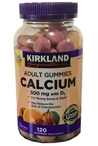 Kirkland Signature 1 Unid Adult Gummies Calcium 500MG With D3 Gummy 09/22 - £10.10 GBP