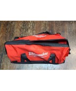 Milwaukee 22&quot; Large Heavy Duty Red Contractor Canvas Jobsite Tool Bag w/... - £18.33 GBP