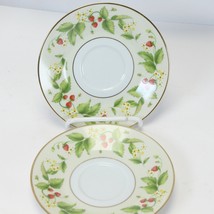Noritake Lynbrook Saucers 5 7/8&quot; Lot of 2 2790 Strawberries - £10.78 GBP