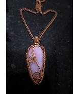 Natural Pink Opal Pear Shape Pendant, Pink Gemstone Necklace - €118,44 EUR