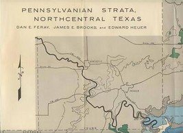 Pennsylvania Strata Northcentral Texas Map Feray Brooks and Heuer  - £14.22 GBP