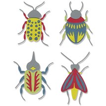 Sizzix Sizzx Thinlits Die Set 9PK Patterned Bugs by Jennifer Ogborn | 665956 | C - £9.40 GBP