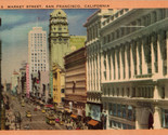 SF Market Street San Francisco CA Postcard PC566 - £4.00 GBP