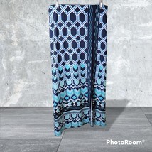 Chicos Maxi Skirt Off Center Front Slit Geometric Print Size 1 - £19.59 GBP