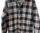 Wrangler Sherpa Lined Flannel Shacket Mens Size S Black Plaid Shirt Jacket - £22.49 GBP