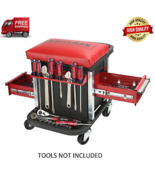 Craftsman Garage Glider Sliding Rolling Portable Tool Chest Seat Stool 2... - $186.96 CAD