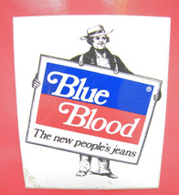Vintage Blue Blood The New People&#39;s J EAN S Blue Blood Blue Sticker Sticker- Sh... - £15.22 GBP