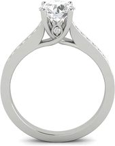 2.00 Ct Round Cut Diamond Wedding Ring 14k White Gold Finish - £87.92 GBP
