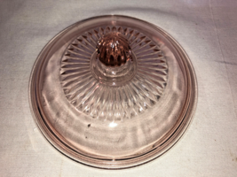 Pink Lace Edge Butter Dish Lid Only Depression Glass Mint - $39.99