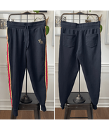 True Religion Women's Black Yellow Red Satin Side Striped Jogging Pants ... - $55.80